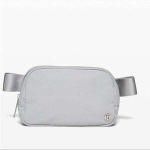 NWT Lululemon everywhere belt bag, Silver Drop, extended strap length. Fast ship
